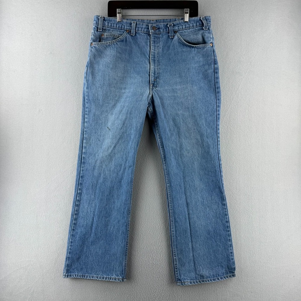 Vintage Levis Jeans Mens Fits 35x28 Orange Tab 80s 517 Bootcut